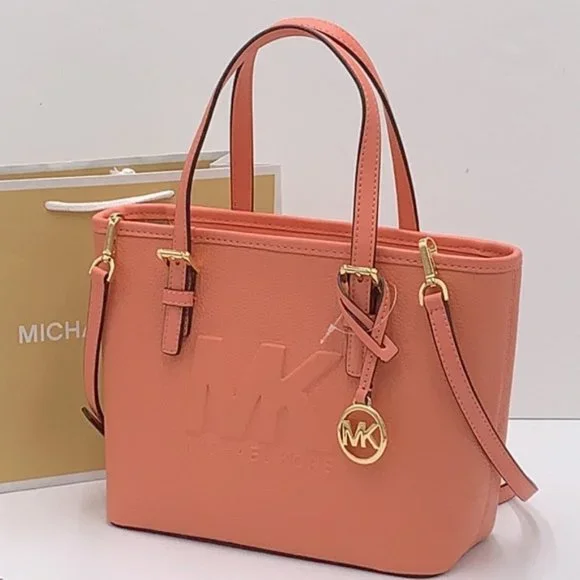 Michael Kors Xs Cryl Conv Tz Tote Sherbert Leather - Picture 15 of 16